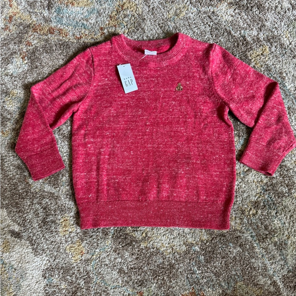 GAP Toddler Vibrant Red Crew Neck Sweater Size 3t
